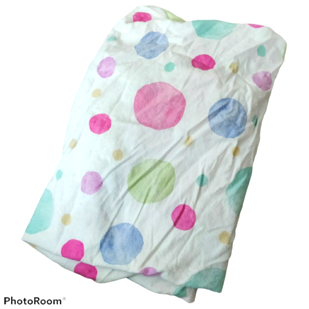 PbK organic flannel watercolor bubbles crib sheet